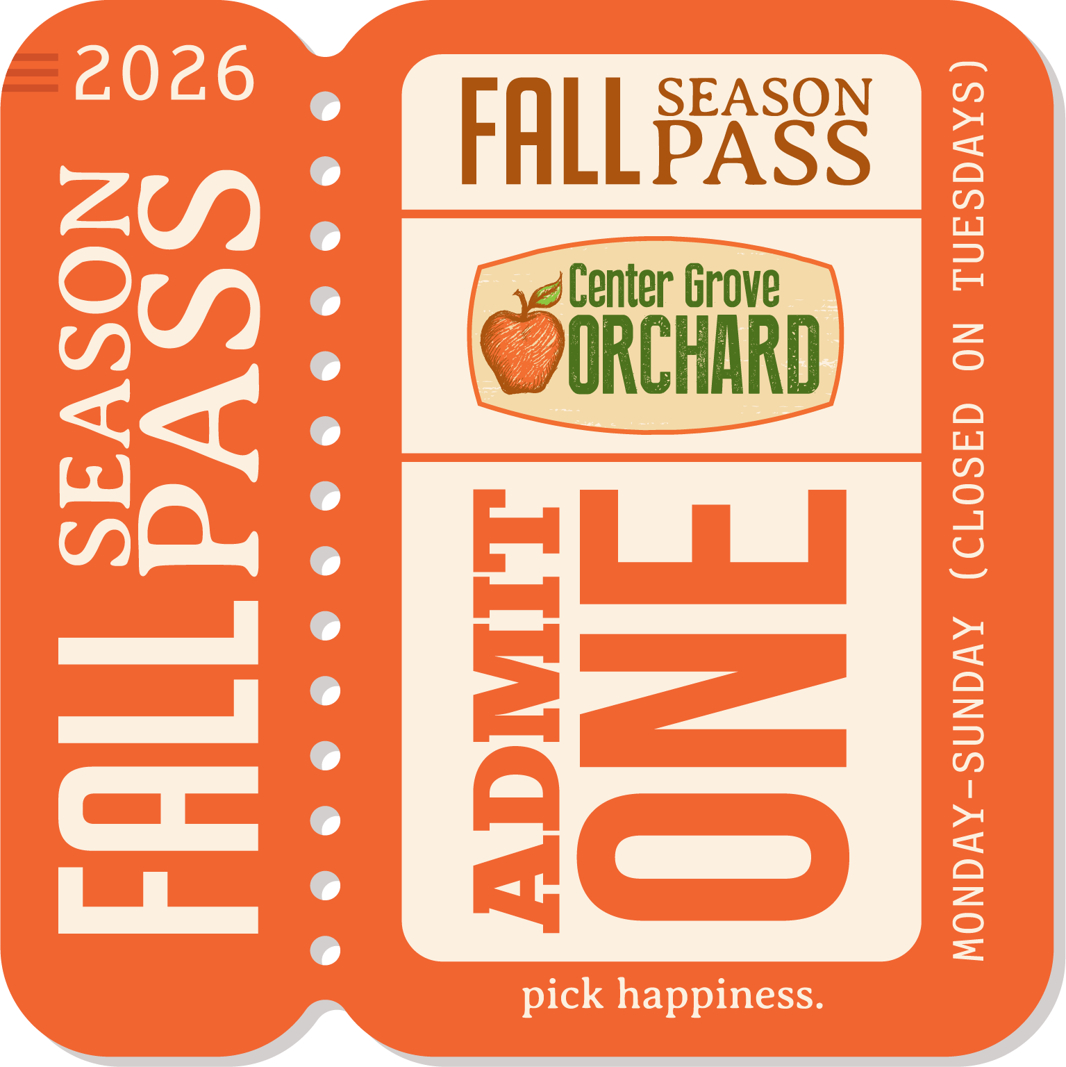 2026 Fall Season Pass – Center Grove Orchard