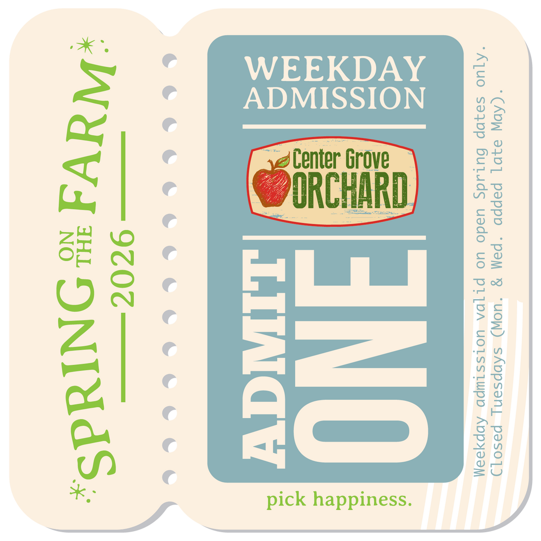 2026 Spring Weekday Admission